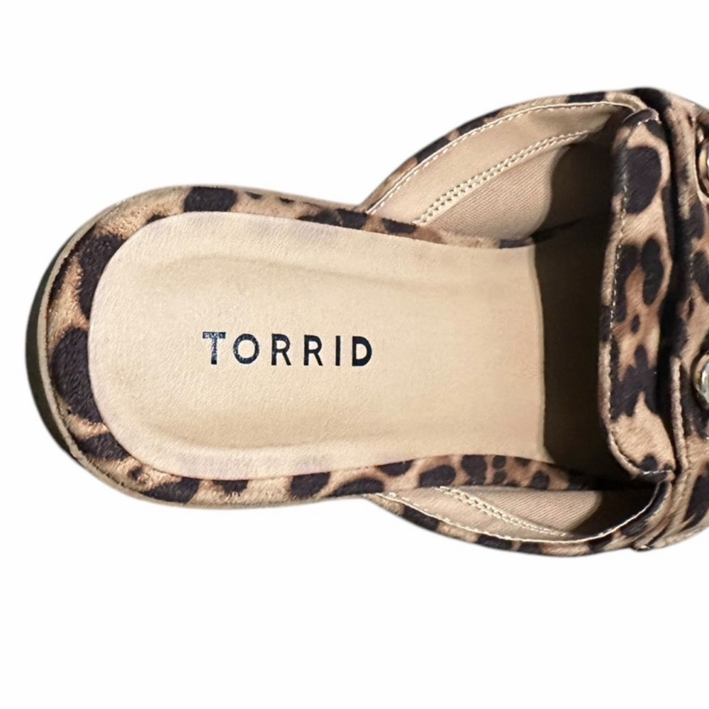 Torrid Leopard Pattern Mules with Silver Accent - image 4